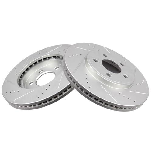 BRAKEUS 5 Lugs Front Brake Rotors Kits Vented Replacement For Fo 並行輸入品_1