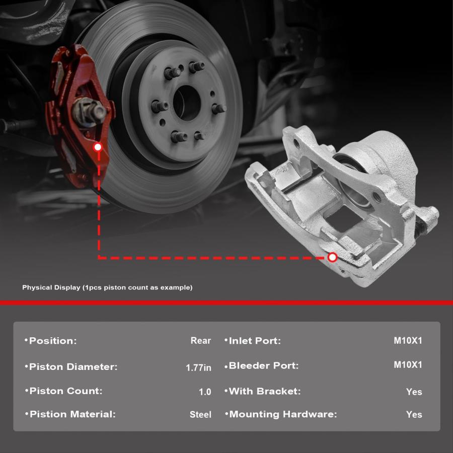 GAIASURGE Rear Driver and Passenger Side with Bracket Caliper 20 並行輸入品の画像