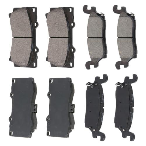 AUTOMUTO 8PCS Front & Rear Semi Metallic Disc Brake Pads Set D11 並行輸入品