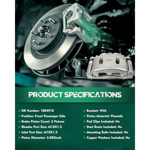 AUTOMUTO Front Right 18B4918 Disc Brake Caliper With Bracket For 並行輸入品_4