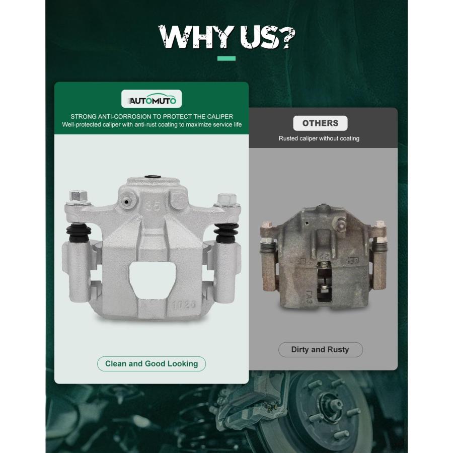ブランド登録なし - AUTOMUTO Rear Left \u0026 Right 19B2780 19B2781 Disc Brake Calipers W 並行輸入品
