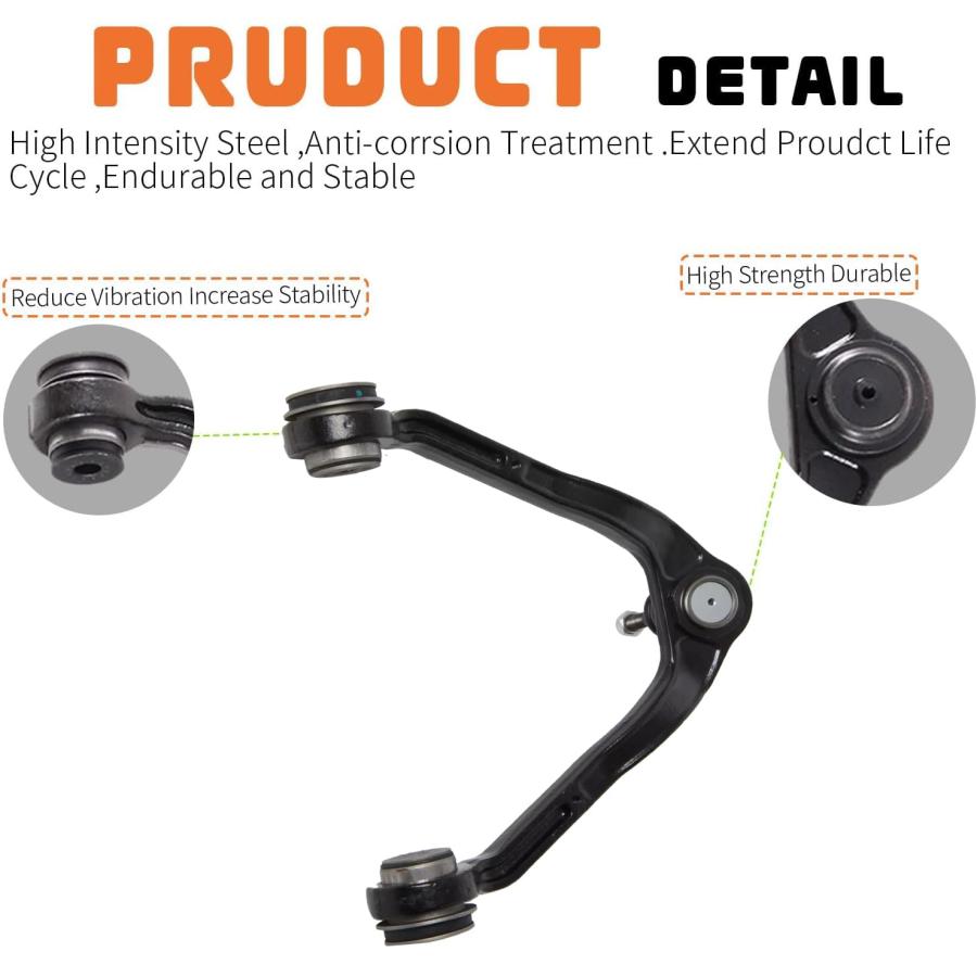 TAIROD 12pc Set Front Upper Control Arms for Cadillac Escalade E 並行輸入品_6