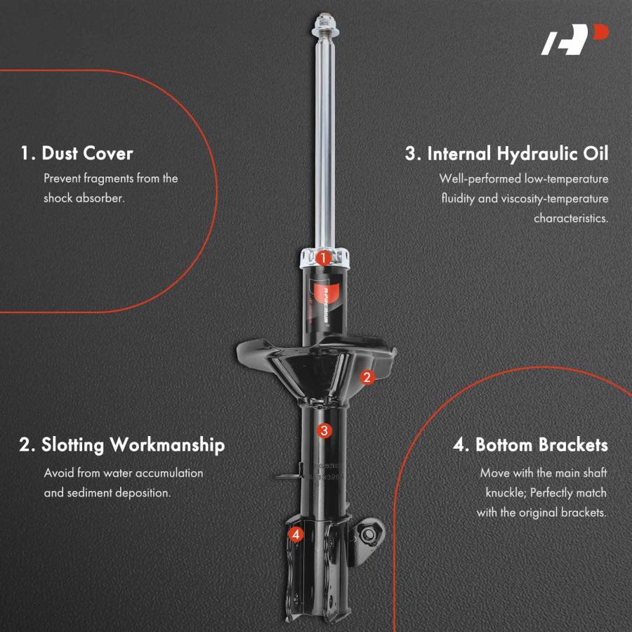 A Premium Rear Pair (2) Shock Absorber Compatible with Kia Sephi 並行輸入品の画像