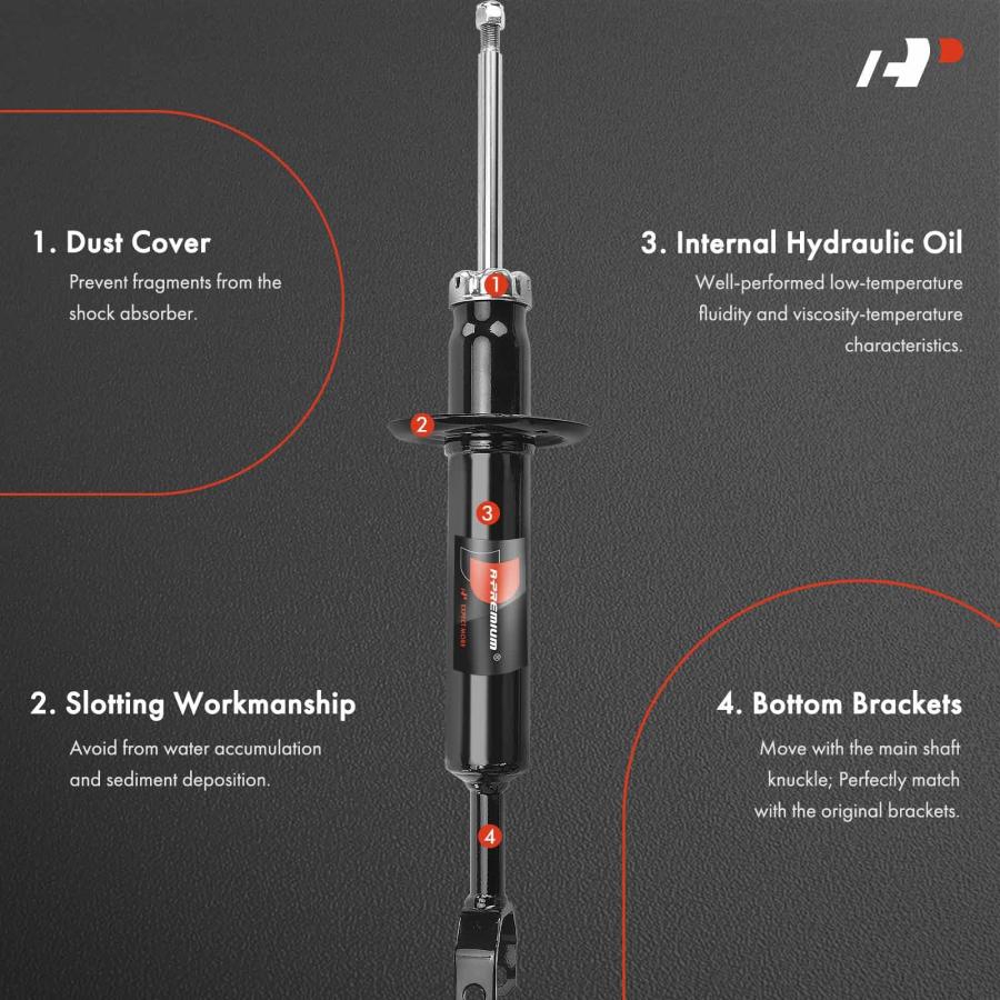 A Premium Front Pair (2) Shock Absorber Compatible with Volkswag 並行輸入品の画像