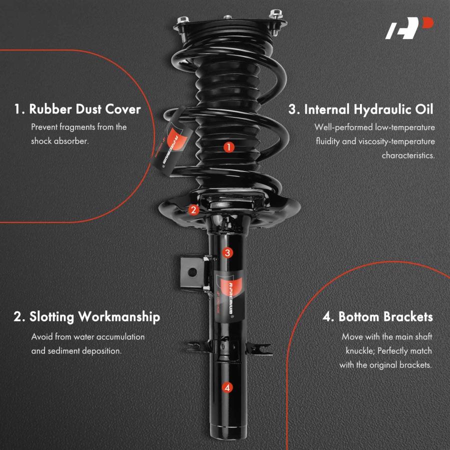 A Premium Front Pair (2) Shock Absorber Compatible with Nissan A 並行輸入品の画像