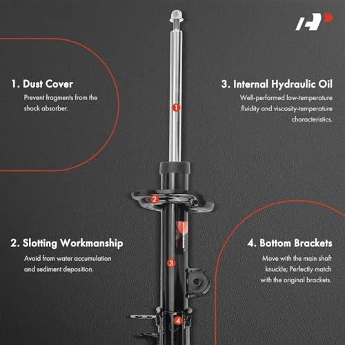 A Premium Rear Pair (2) Shock Absorber Compatible with Jeep Comp 並行輸入品の画像