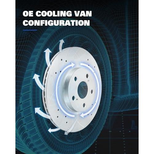 Anpulsero Brake Pads And Rotors Kit Compatible With Hyundai Sant 並行輸入品_7