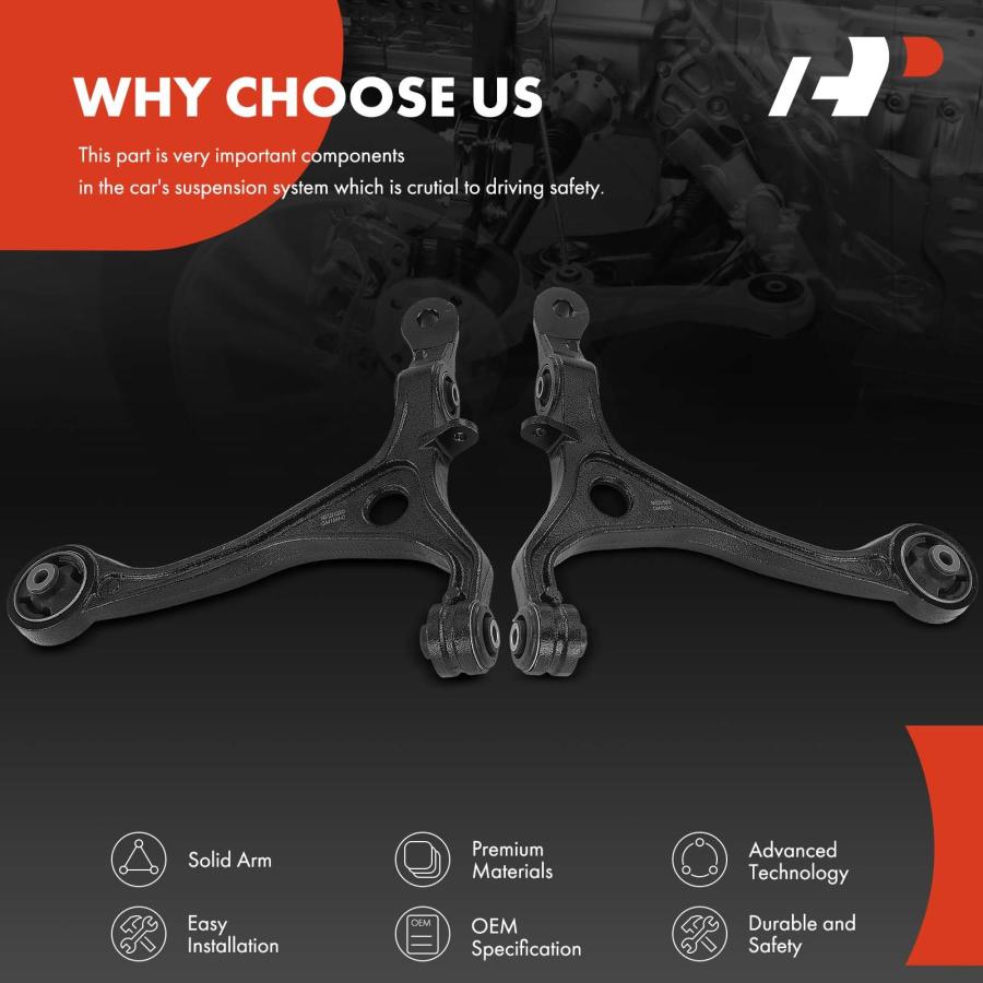 A Premium 2 x Front Lower Control Arm with Bushing, Compatible w 並行輸入品の画像