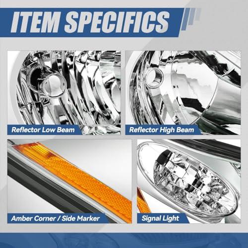 Auto Dynasty Factory Style Halogen Headlight Assembly Compatible 並行輸入品の画像