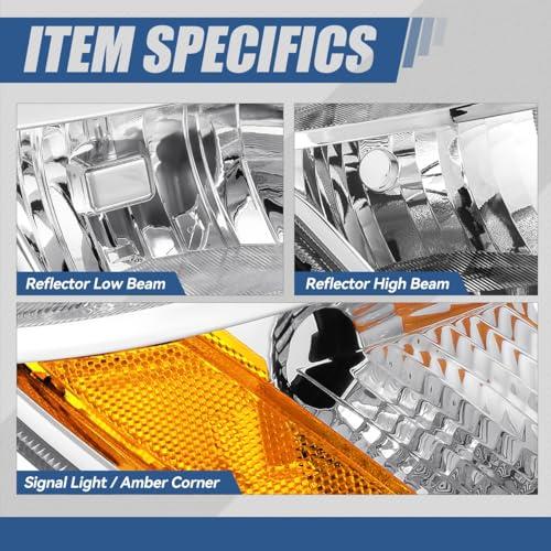 【並行輸入品】 Auto Dynasty Factory Style Halogen Headlight Assembly Compatible_7