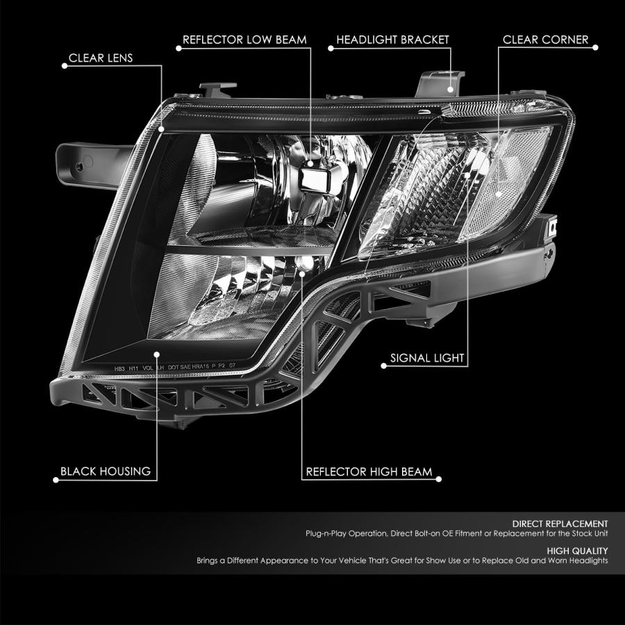 【並行輸入品】 DNA MOTORING Pair of Headlight Assemblies Compatible With Ford E_3