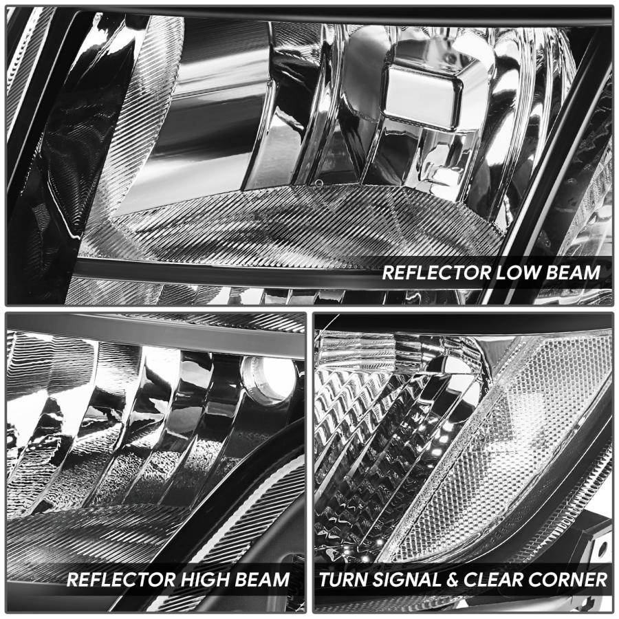 【並行輸入品】 DNA MOTORING Pair of Headlight Assemblies Compatible With Ford E_6