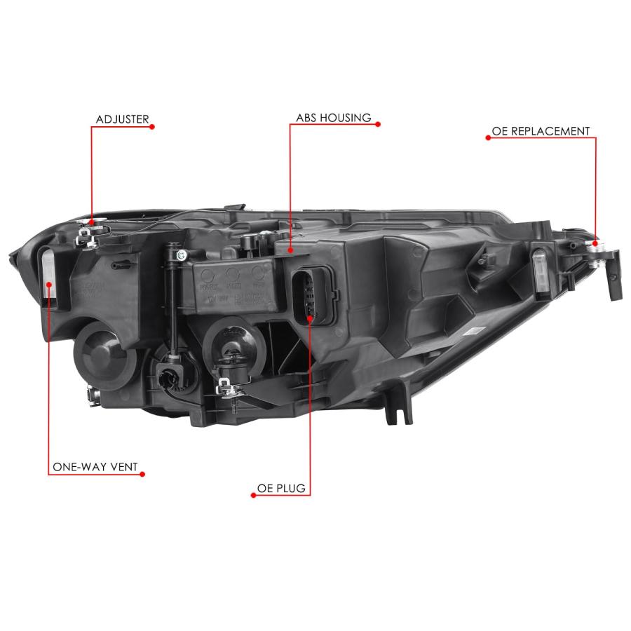並行輸入品】 DNA MOTORING Driver Side (Left) Headlight Assembly