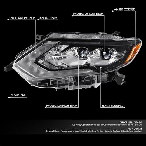 【並行輸入品】 DNA MOTORING Driver Side (Left) Headlight Assembly Compatible Wiの画像