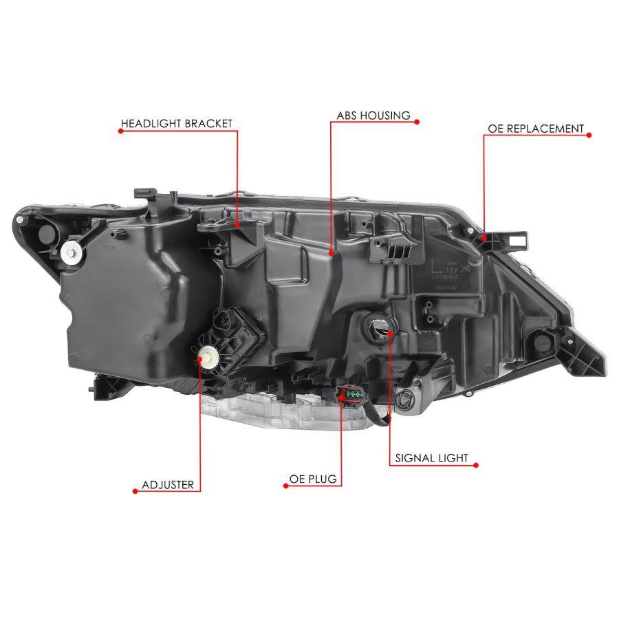 【並行輸入品】 DNA MOTORING Driver Side (Left) Headlight Assembly Compatible Wiの画像
