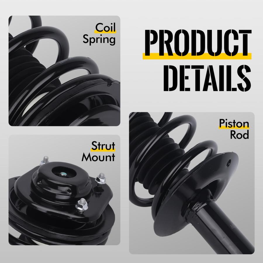 【並行輸入品】 KUSATEC Front Pair Complete Struts Shock Absorber fit for Chryslの画像
