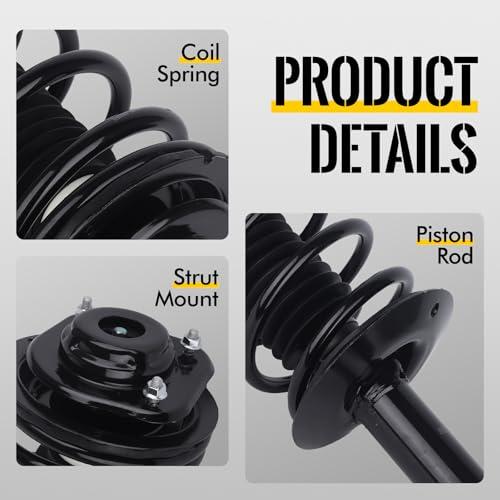【並行輸入品】 KUSATEC Front Pair Complete Struts Shock Absorber fit for Chryslの画像