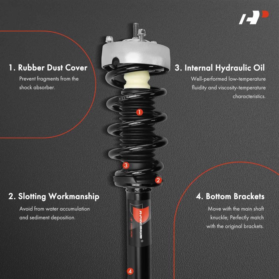 A Premium Front Pair (2) Complete Strut and Coil Spring Assembly 並行輸入品の画像