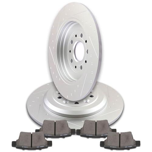 INEEDUP 13" Disc Brake Kit Drilled & Slotted Rotors and Semi Met 並行輸入品_1