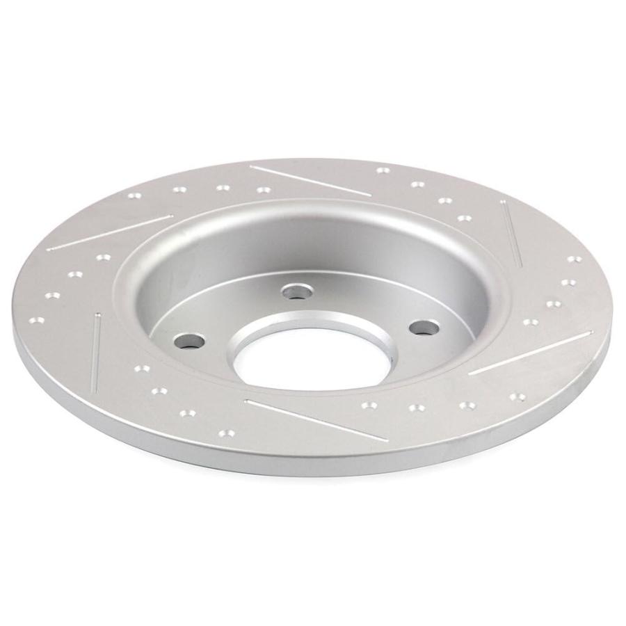 INEEDUP 10.44\" Disc Drilled \u0026 Slotted Brake Rotors Rear For Mazd 並行輸入品"_3