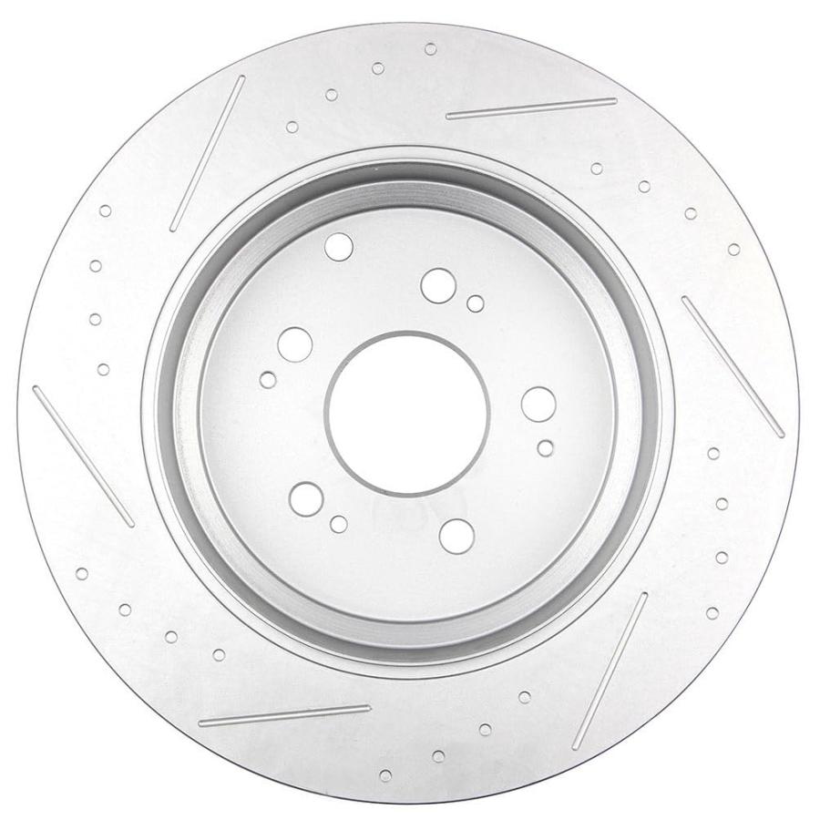 INEEDUP 13.15" Disc Drilled & Slotted Brake Rotors Rear For Acur 並行輸入品_9