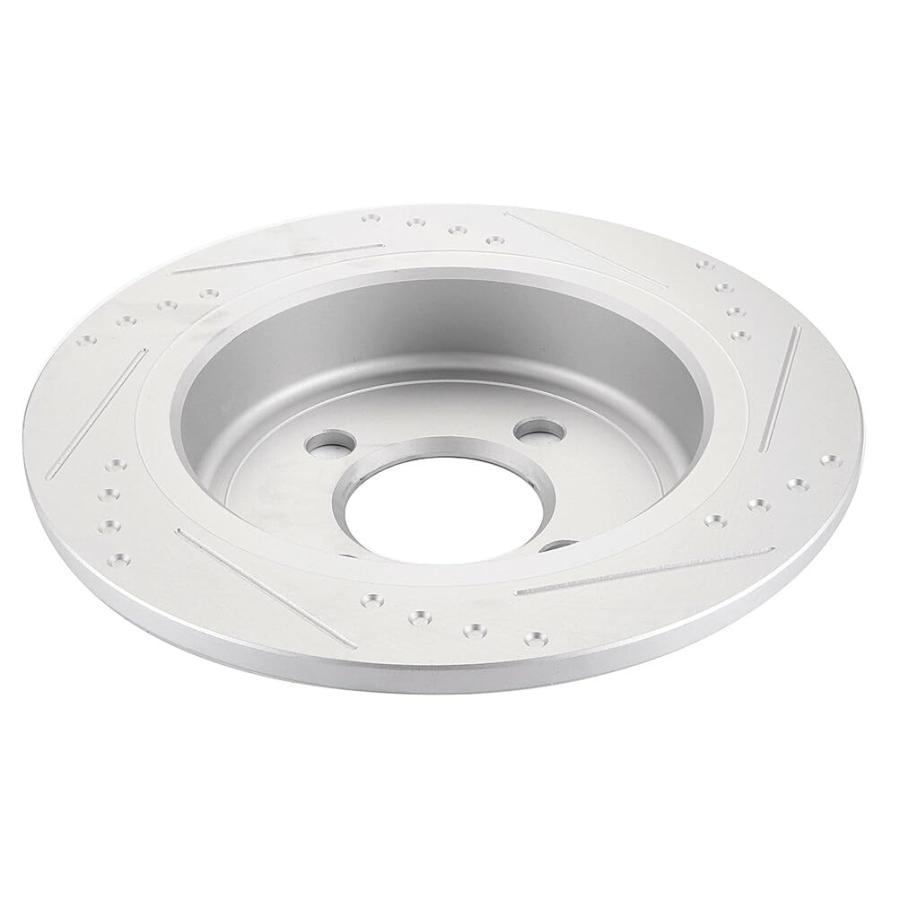 INEEDUP 10.2\" Disc Drilled \u0026 Slotted Brake Rotors Rear For Mini  並行輸入品の画像