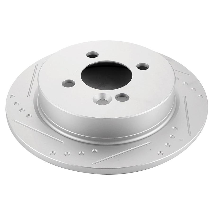 INEEDUP 10.2\" Disc Drilled \u0026 Slotted Brake Rotors Rear For Mini  並行輸入品の画像