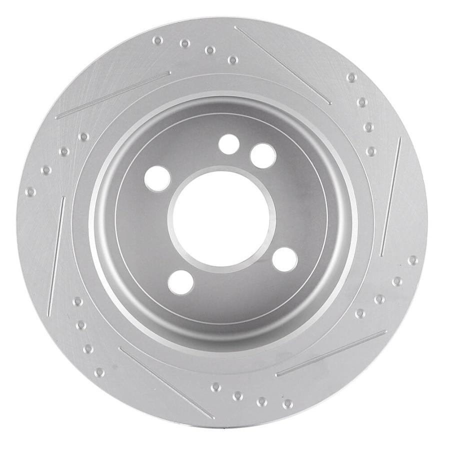 INEEDUP 10.2\" Disc Drilled \u0026 Slotted Brake Rotors Rear For Mini  並行輸入品の画像
