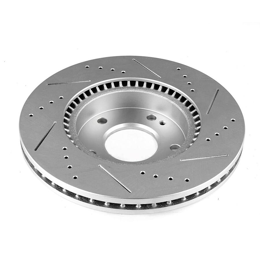 INEEDUP 5 Lugs Disc Drilled & Slotted Brake Rotors Front For Hyu 並行輸入品_3