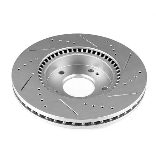 INEEDUP 5 Lugs Disc Drilled & Slotted Brake Rotors Front For Hyu 並行輸入品_4