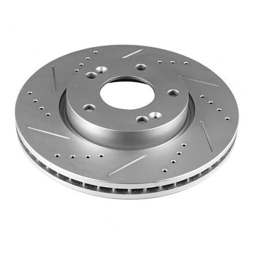 INEEDUP 5 Lugs Disc Drilled & Slotted Brake Rotors Front For Hyu 並行輸入品_7
