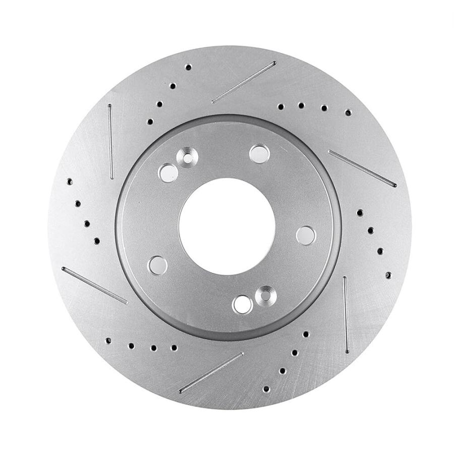 INEEDUP 5 Lugs Disc Drilled & Slotted Brake Rotors Front For Hyu 並行輸入品_9