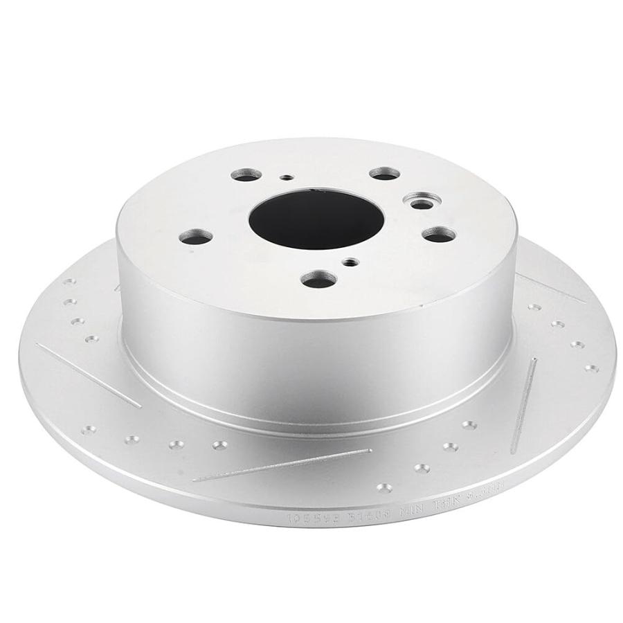 INEEDUP 11.07\" Disc Drilled \u0026 Slotted Brake Rotors Rear For Lexu 並行輸入品の画像