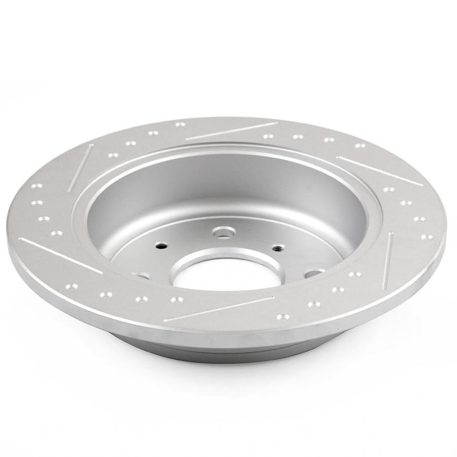 ブランド登録なし - INEEDUP 4 Lugs Disc Drilled \u0026 Slotted Brake Rotors Rear For Cadi 並行輸入品