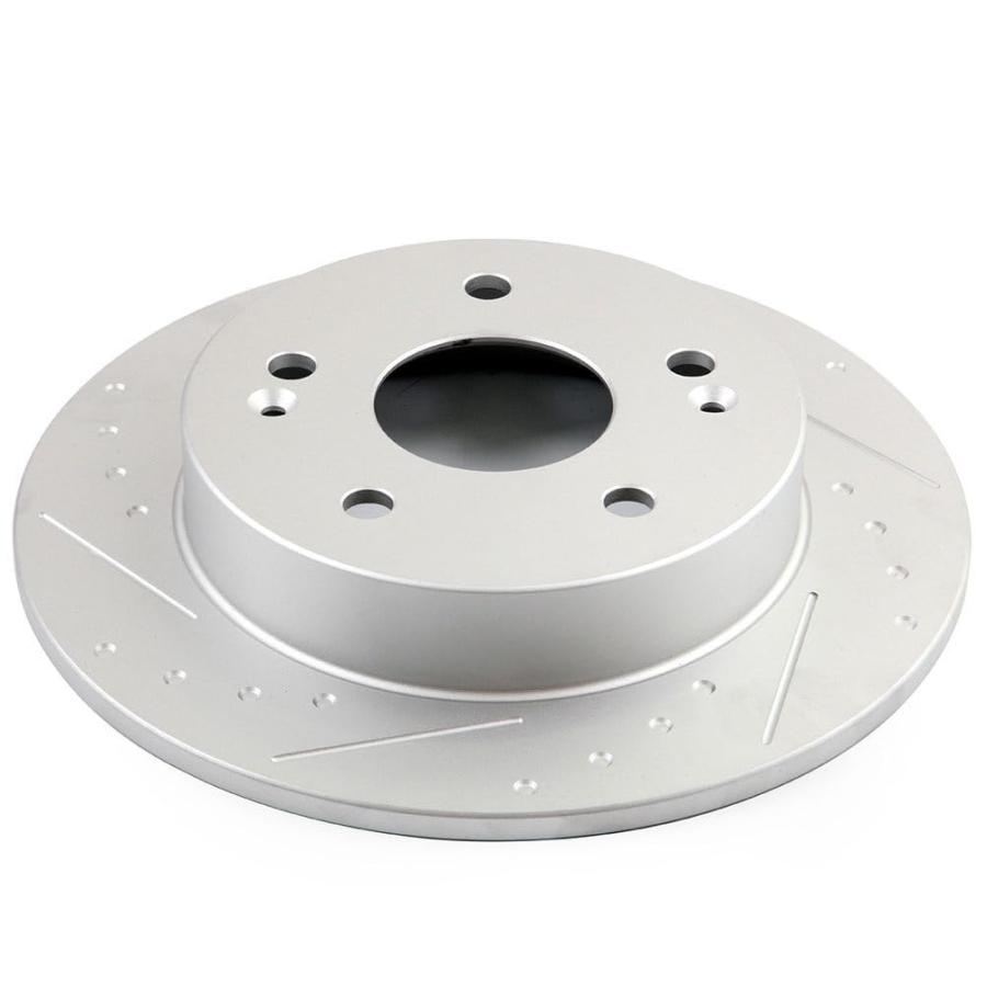 INEEDUP 10.23\" Disc Drilled \u0026 Slotted Brake Rotors Rear For Acur 並行輸入品の画像