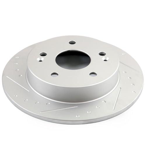 INEEDUP 10.23\" Disc Drilled \u0026 Slotted Brake Rotors Rear For Acur 並行輸入品の画像
