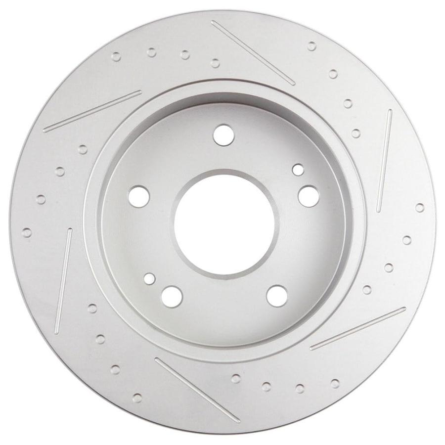 INEEDUP 10.23\" Disc Drilled \u0026 Slotted Brake Rotors Rear For Acur 並行輸入品の画像