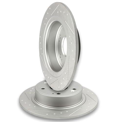 INEEDUP 11.1" Disc Drilled & Slotted Brake Rotors Rear For Acura 並行輸入品_1