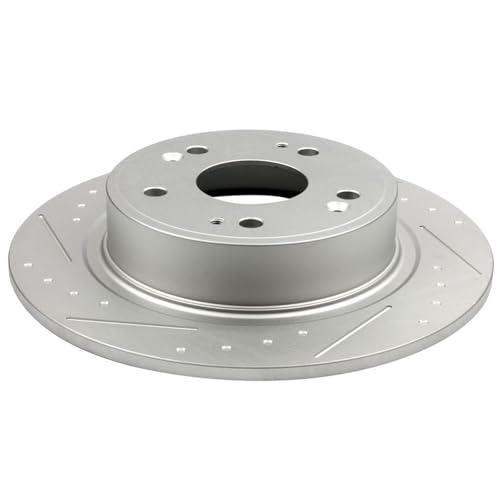 INEEDUP 11.1" Disc Drilled & Slotted Brake Rotors Rear For Acura 並行輸入品_7