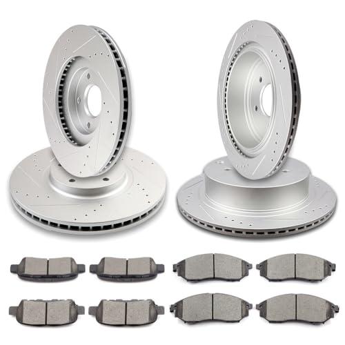 INEEDUP 5 Lugs Disc Brake Kit Drilled \u0026 Slotted Rotors and Ceram 並行輸入品の画像