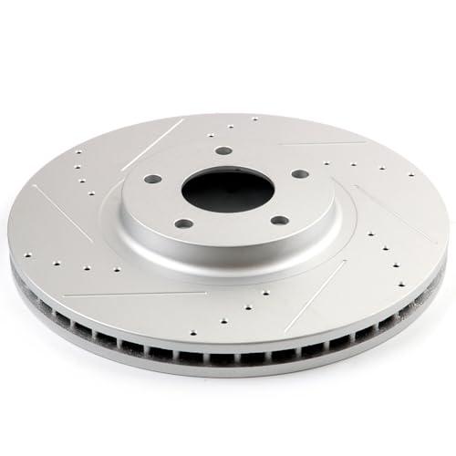 INEEDUP 5 Lugs Disc Brake Kit Drilled \u0026 Slotted Rotors and Ceram 並行輸入品の画像