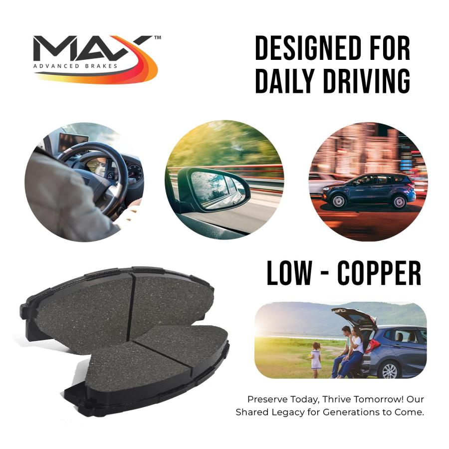 Max Advanced Brakes Rear Brake Pad for 2015 2018 2019 2020 2021  並行輸入品の画像