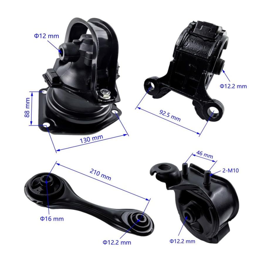 並行輸入品】エンジンモーター&トランスマウント4個セット ホンダ