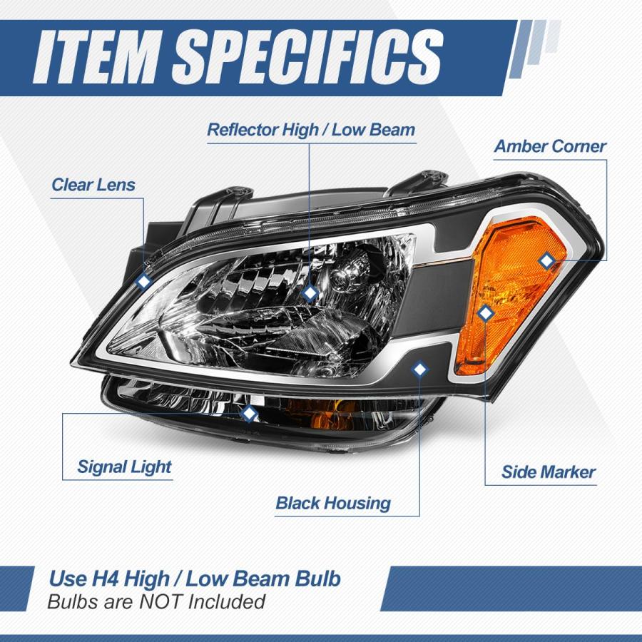 Auto Dynasty Facotry Style Headlights Assembly Compatible with S 並行輸入品