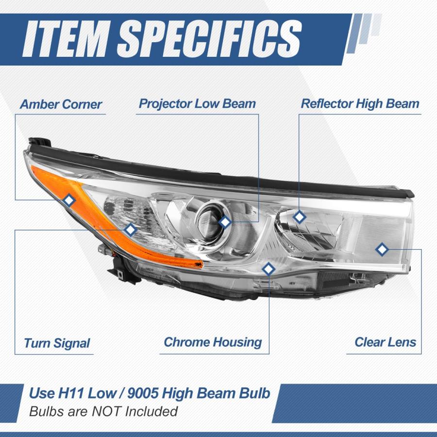 TO2503221 Facotry Style Projector Headlights Assembly Compatible 並行輸入品の画像