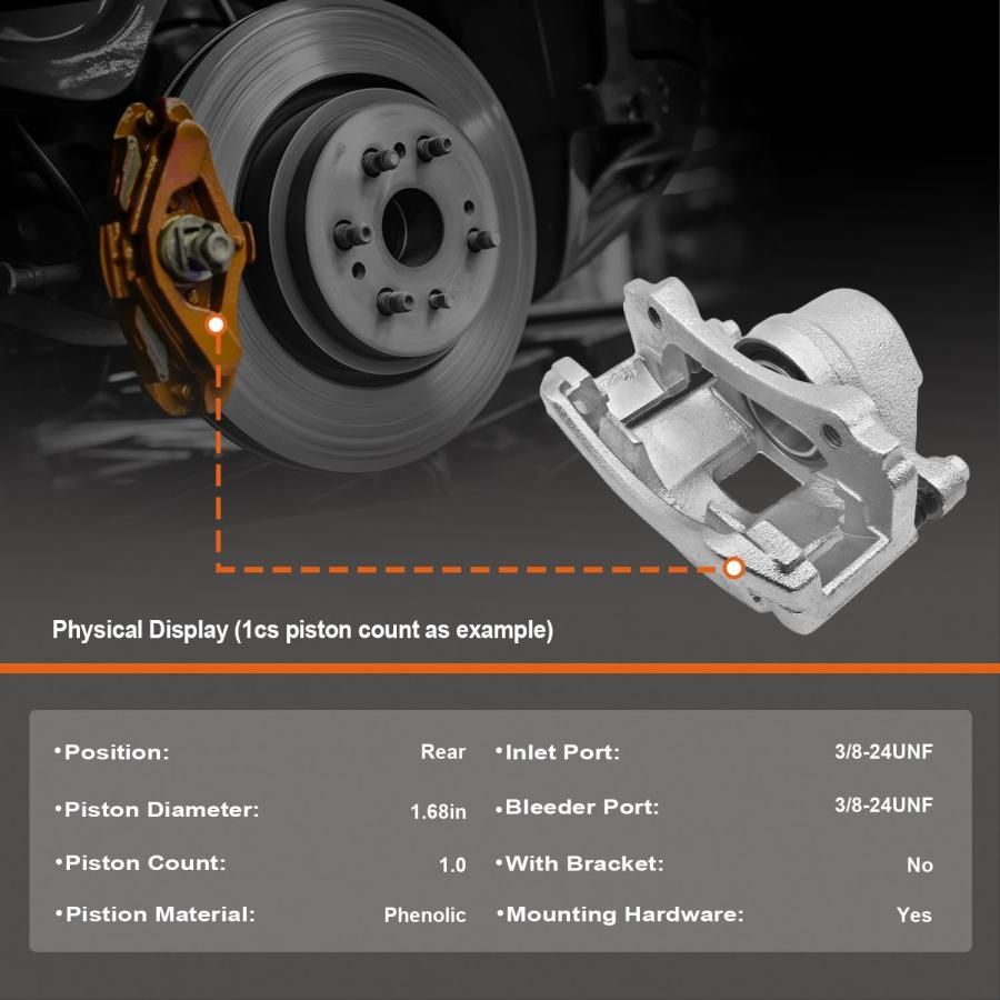funire Rear Left and Rear Right 18 4755 \u0026 18 4754 Brake Calipers 並行輸入品の画像