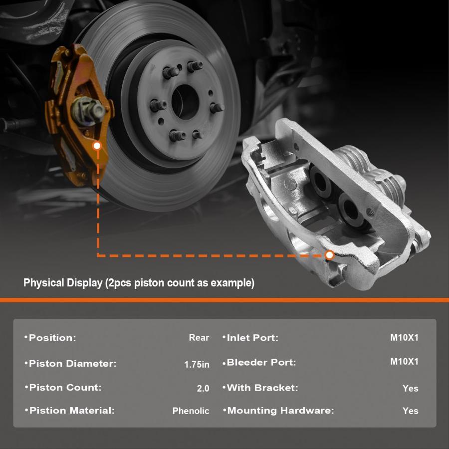 funire Rear Brake Caliper with Bracket Compatible With 2003 2006 並行輸入品_6