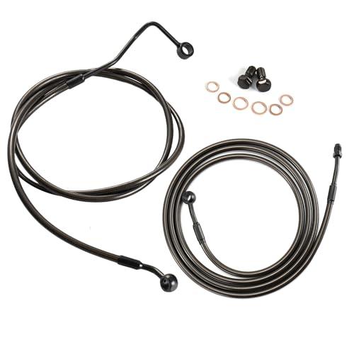 MoKitDora 14インチ ハンドルバーケーブルキット 油圧クラッチ\u0026アッパーブレーキライン Harley Touring 2 並行輸入品の画像