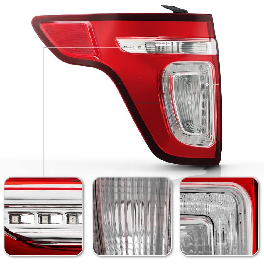 【並行輸入品】 KEEKPO For 2011 2015 Ford Explorer Factory Style Red Clear LED_9