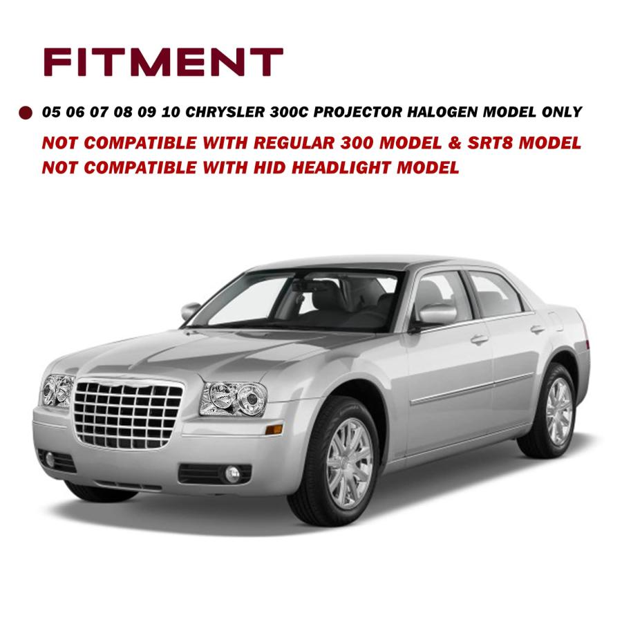 JSBOYAT Headlight Assembly Compatible with 2005 2010 Chrysler 30 並行輸入品_3